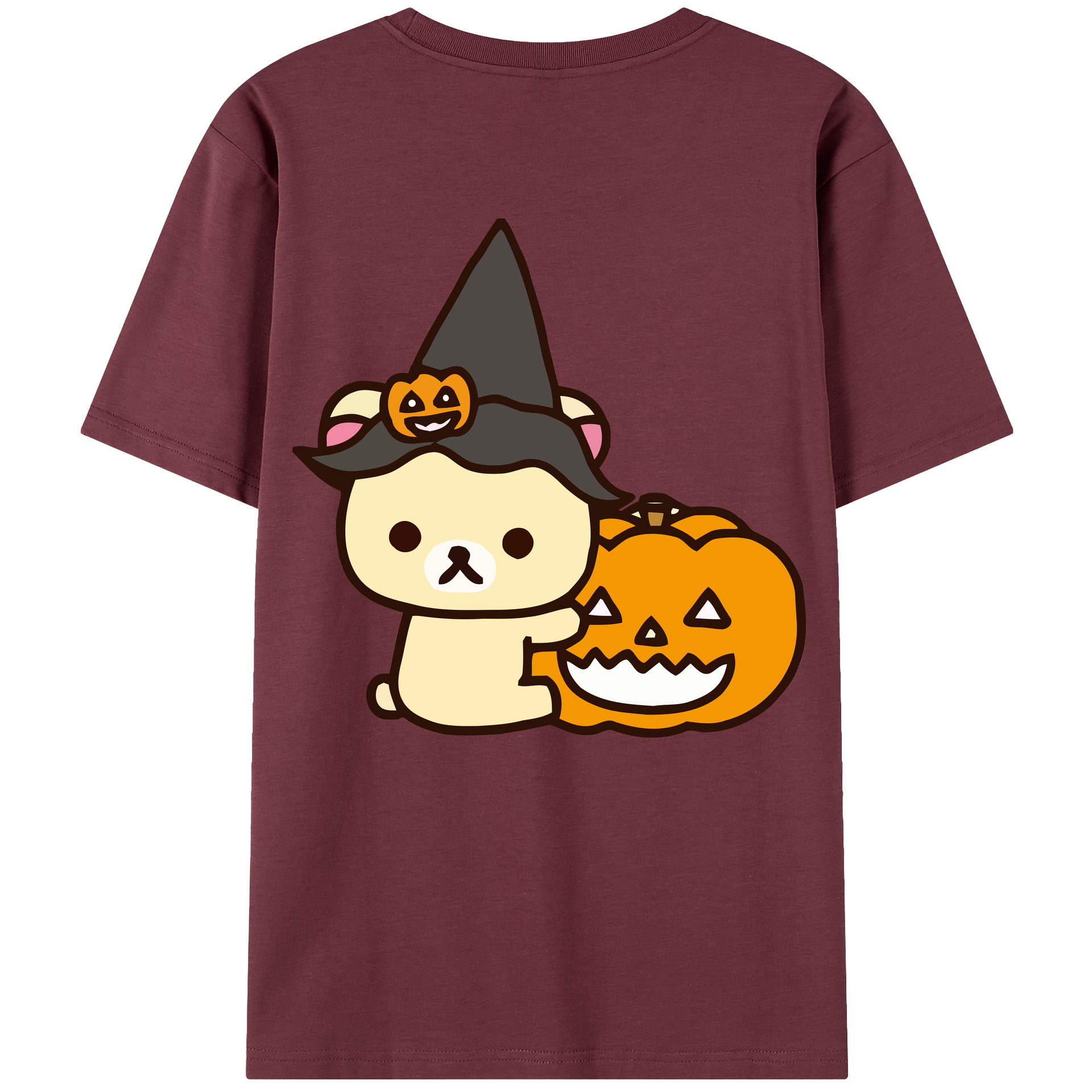 （画像用） リラックマ リラックマ キイロイトリ Rilakkuma Korilakkuma Kiiroitori 綿100％半袖Tシャツ（背面プリント）